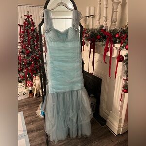 Mignon Light Blue Strapless Dress